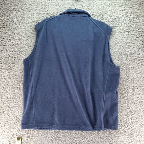 Columbia Jacket Mens XL Navy Blue Polyester Fleece Vest Sleeveless Full-Zip - Picture 6 of 7